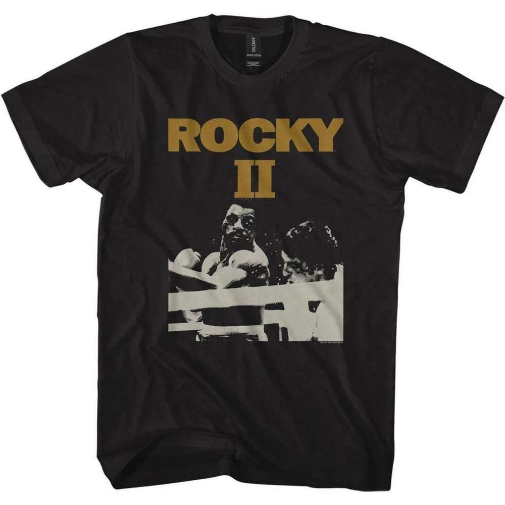 Rocky Ii Movie Promo Black T-Shirt